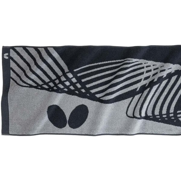 Butterfly Lasicle Sports Towel - Black - Close-Up - Black Logo